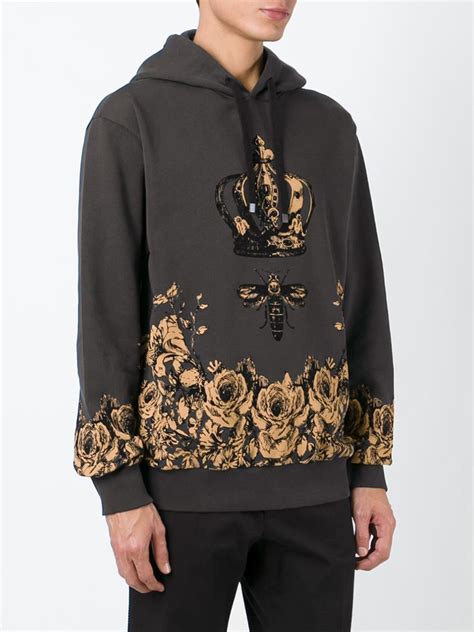 dolce gabbana hoodie crown|dolce gabbana sweatshirt men's.